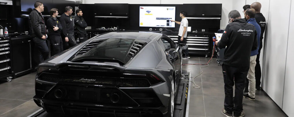 Automobili Lamborghini Structural Aluminum & Carbon Fiber Certified Body Auto Repair Facility